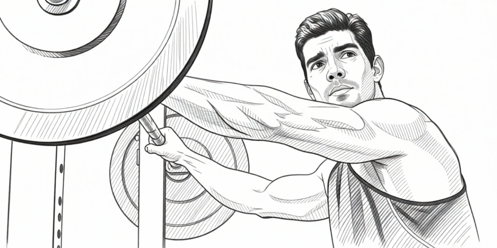 Erectieproblemen? 8 tips om je erectie weer sterker te maken 1 illustration of a man with a serious expression, thinking in the gym