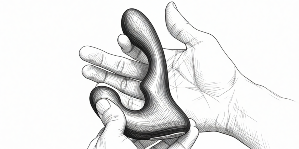 illustration of a prostate massager sextoy, also known as a p-spot massager