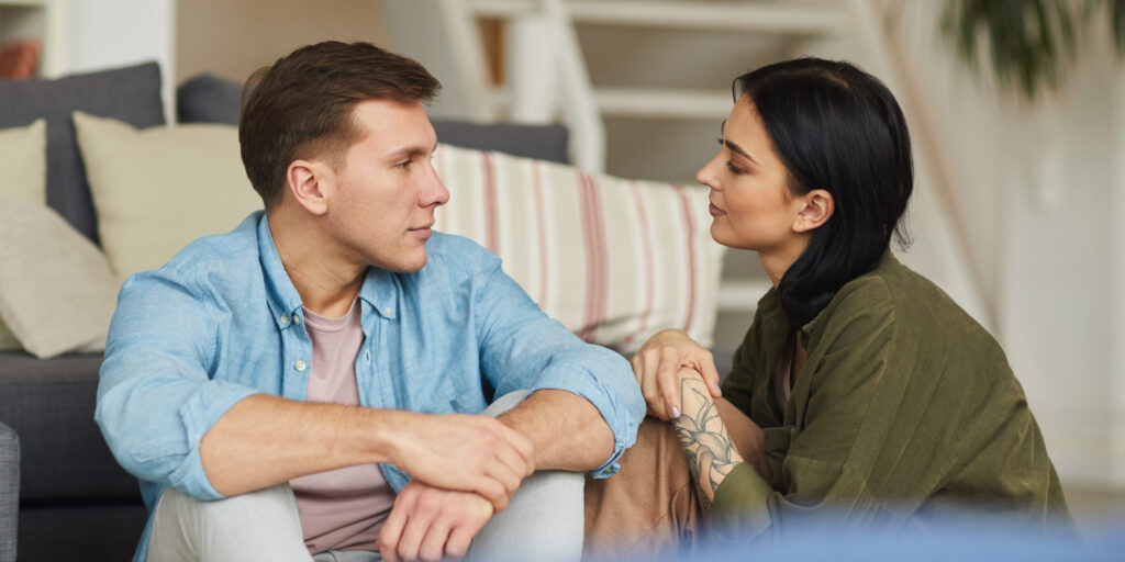 picture of a couple having a serious conversation